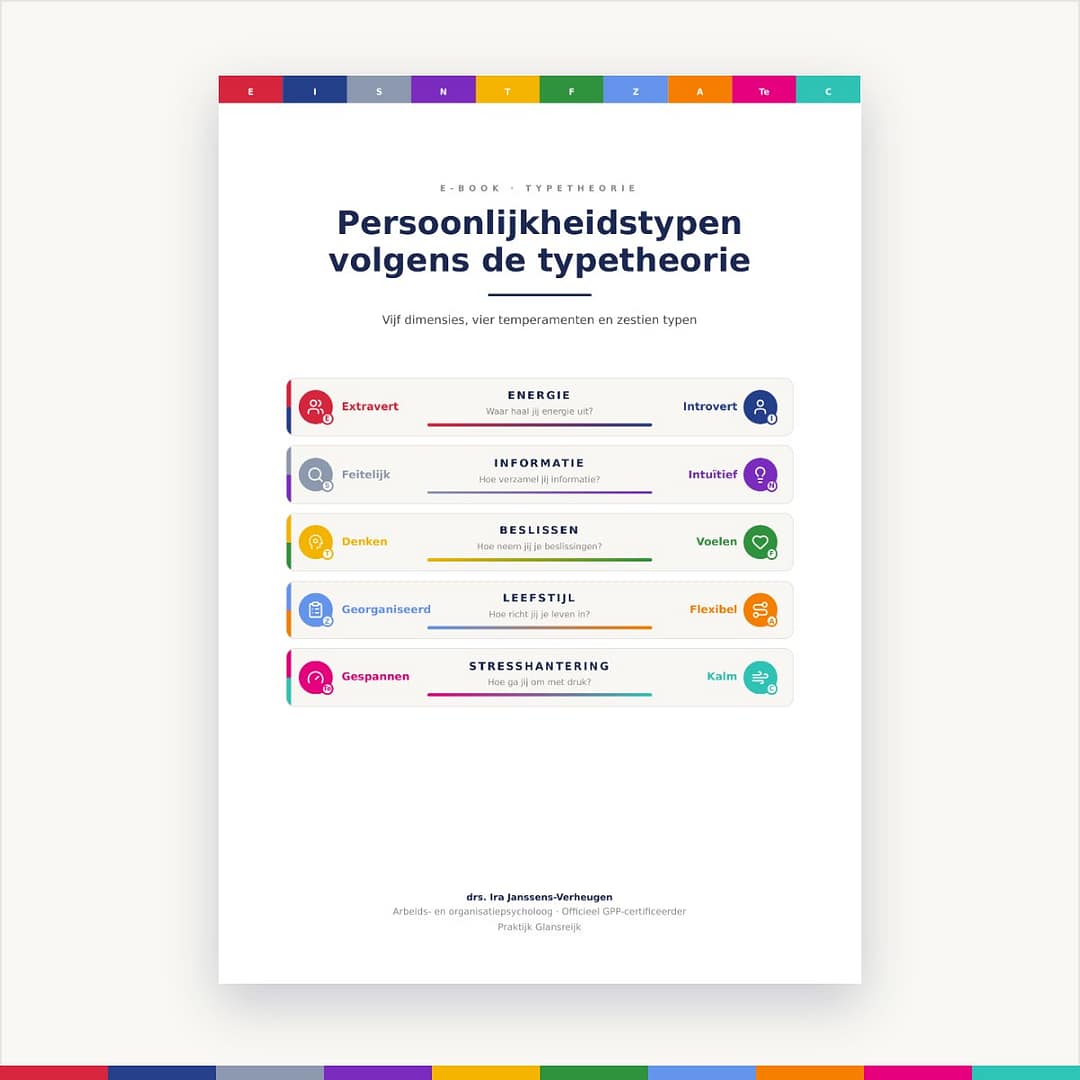 Cover van het e-book met de vijf dimensies
