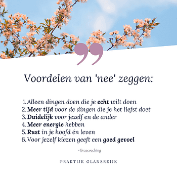 nee zeggen; voordelen nee zeggen
